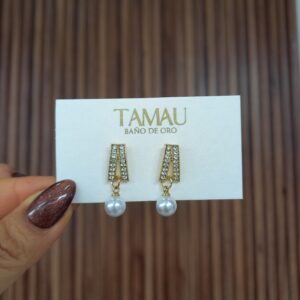 DOBLE ZIRCONIA PERLA