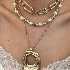 Collar de Perlas de 3 Capas